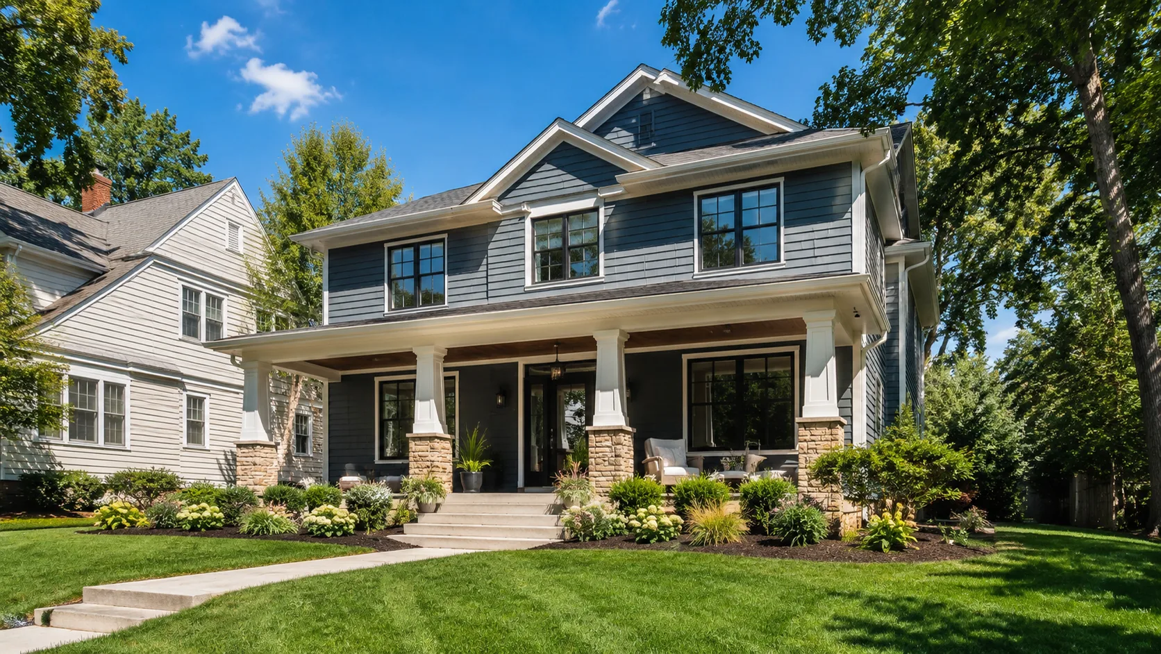 Brick rambler home exterior in West St. Paul