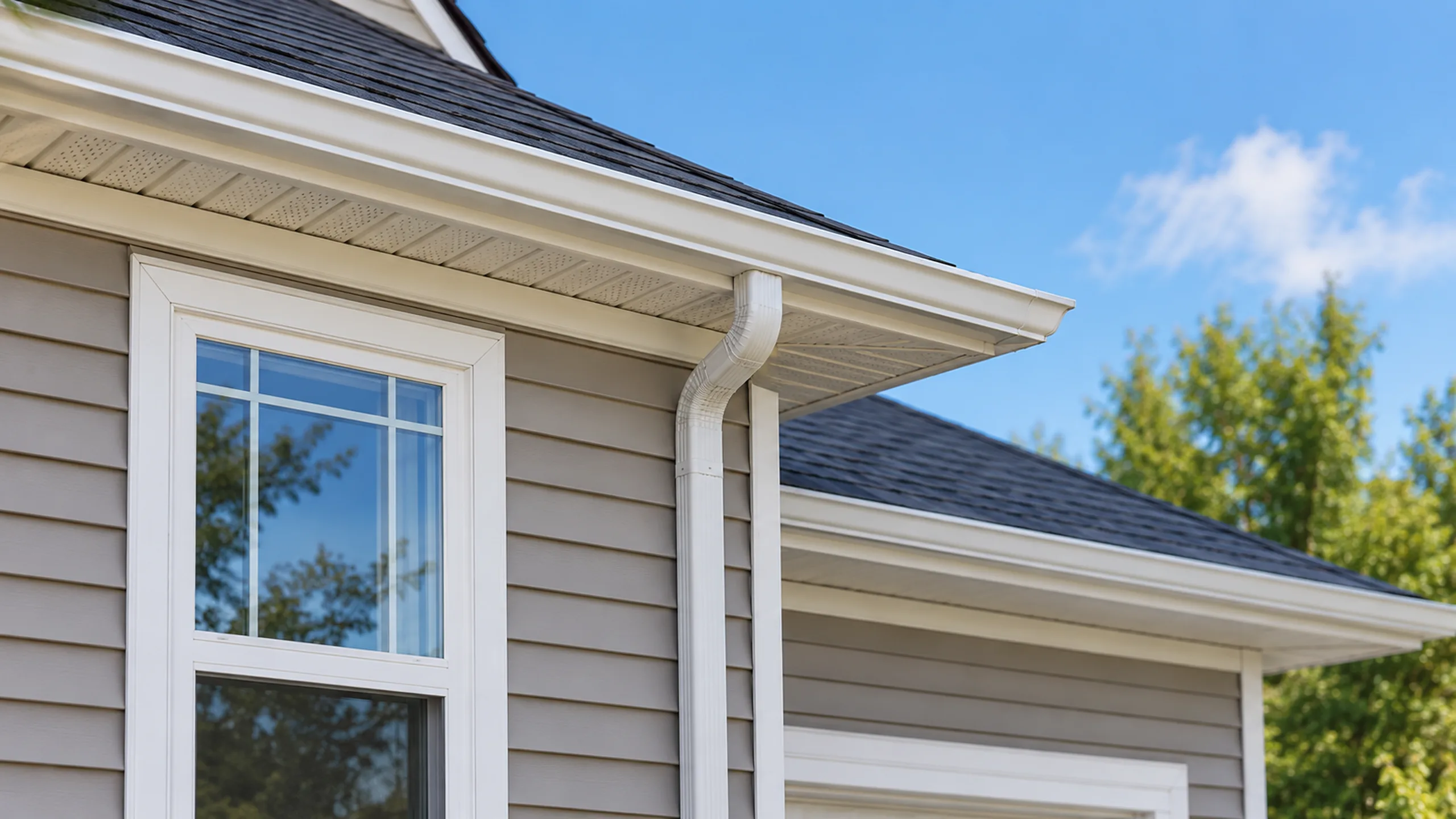 Home exterior with gutters, the focus of seasonal Minnesota maintenance